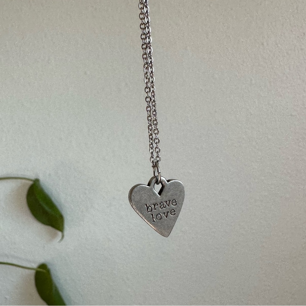 Lisa Leonard Yellow "Brave Love" Heart Necklace - Picture 4 of 5